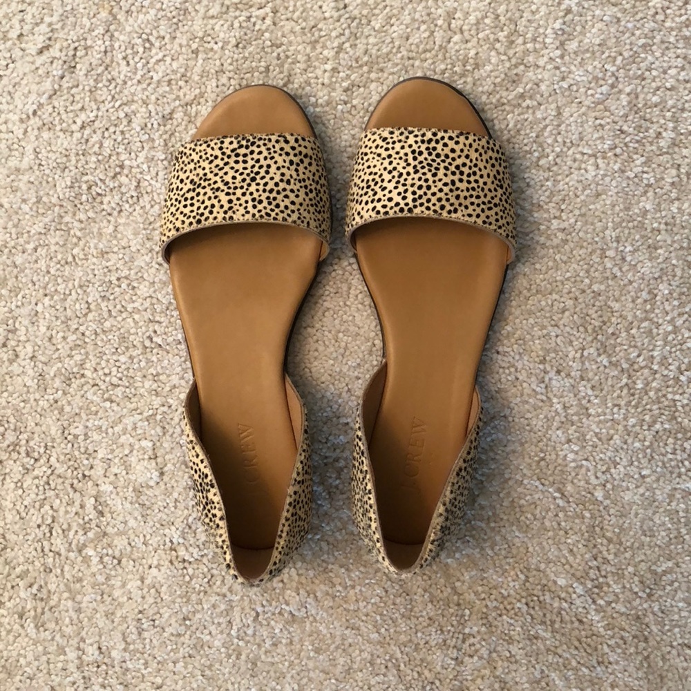 JCREW cheetah flats